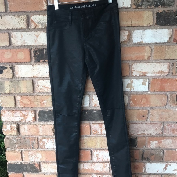 Articles Of Society Slit Skinny Jeans Black - Picture 1 of 8